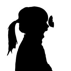 Vector silhouette of a girl N57