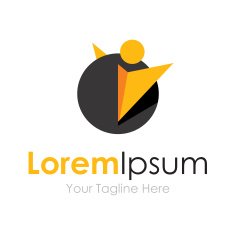 Step up leader silhouette simple business icon logo