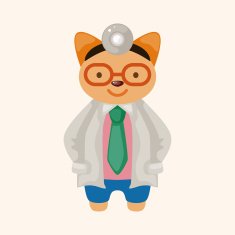 animal cat doctor cartoon theme elements N5