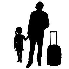 Vector silhouette of family N304