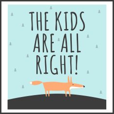 Stylish childrens poster with quote