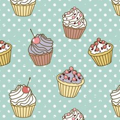 cakes pattern retro