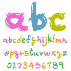 Lovely colorful font N2