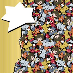 Background with doodle Vector cute kawaii illustration N6