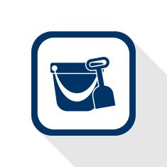 pail shovel flat icon