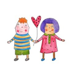 Cartoon characters over white background N23