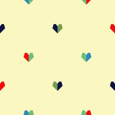 seamless vector geometric hearts pattern