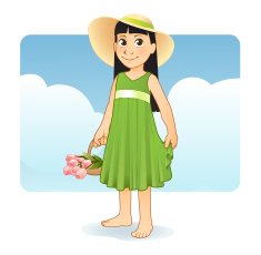 Young girl with flowers N2