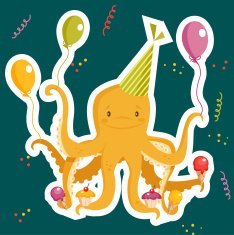 Birthday party card N2