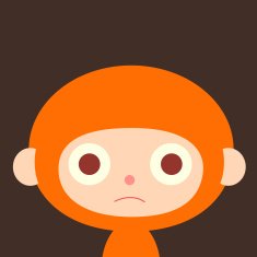 Orange Head child in costume character illustration