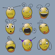 cartoon insect girl