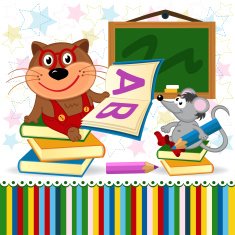 cat mouse in school