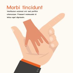 Helping hands Vector illustration