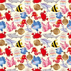 Seamless fish pattern N4