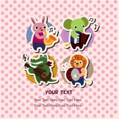 animal music card N2