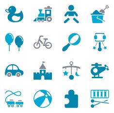 Children Toy Icons