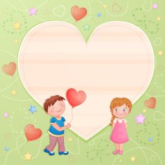 Valentine's day illustration with cute couple N2