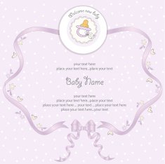Baby girl shower card N83