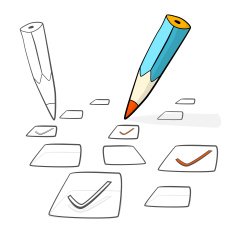 Pencil Check Option Illustration