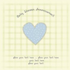 baby shower card with heart
