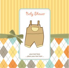 New baby announcement card N42