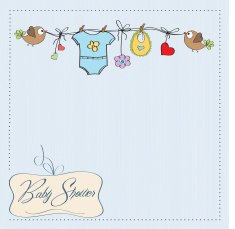 Baby boy shower card N96