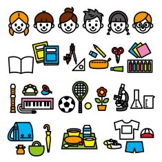 School supplies and kids