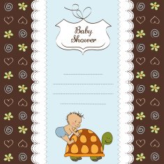 funny baby boy announcement card N18