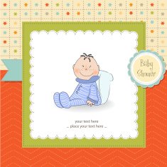 New baby announcement card N43