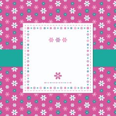 flowery pink greeting card