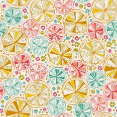 Seamless doodle floral summer texture