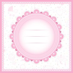 Baby Shower greeting card for Girl