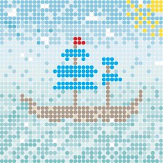 mosaik ship vector