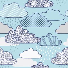 vector pattern with clouds N2