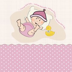 Baby girl shower card N85