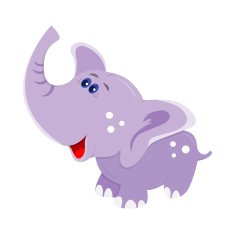 Vector baby elephant