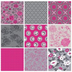 Seamless Vintage Flower Background Set N3