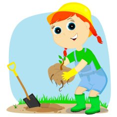 girl gardener