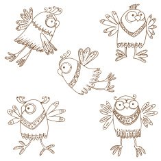 Ð¡ute Birds - for design baby scrapbook N2