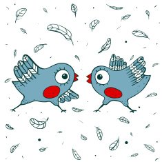 Birds Quarrel