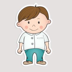 Hand-drawn cartoon boy