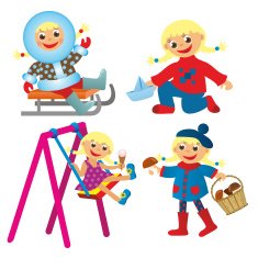 girl in different times of year