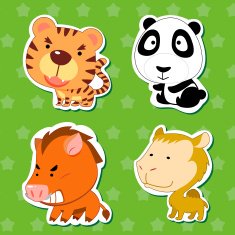 Cute animal stickers N7