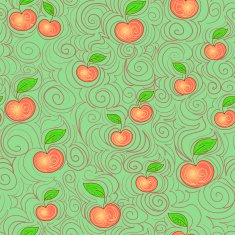 Seamless apple background