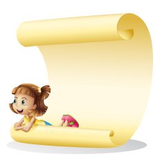 girl and a paper sheet N3