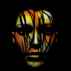Woman face illustration contains transparencies
