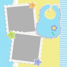 Cute template for baby's card N11