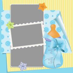 Cute template for baby's card N12