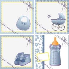 Cute templates for baby card N2