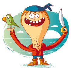 Pirate With Parrot N5